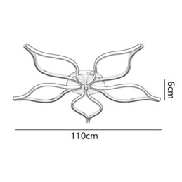 Flush Mount Minimalist Five Leaf Flower Ceiling Light