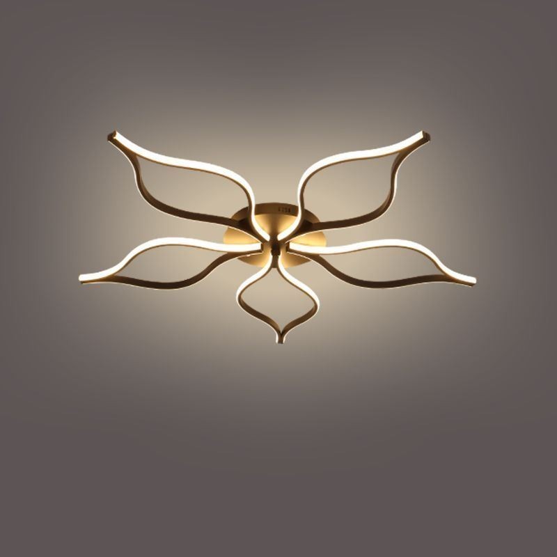 Flush Mount Minimalist Five Leaf Flower Ceiling Light