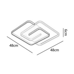 Flush Mount Acrylic Wrap Square Ceiling Light