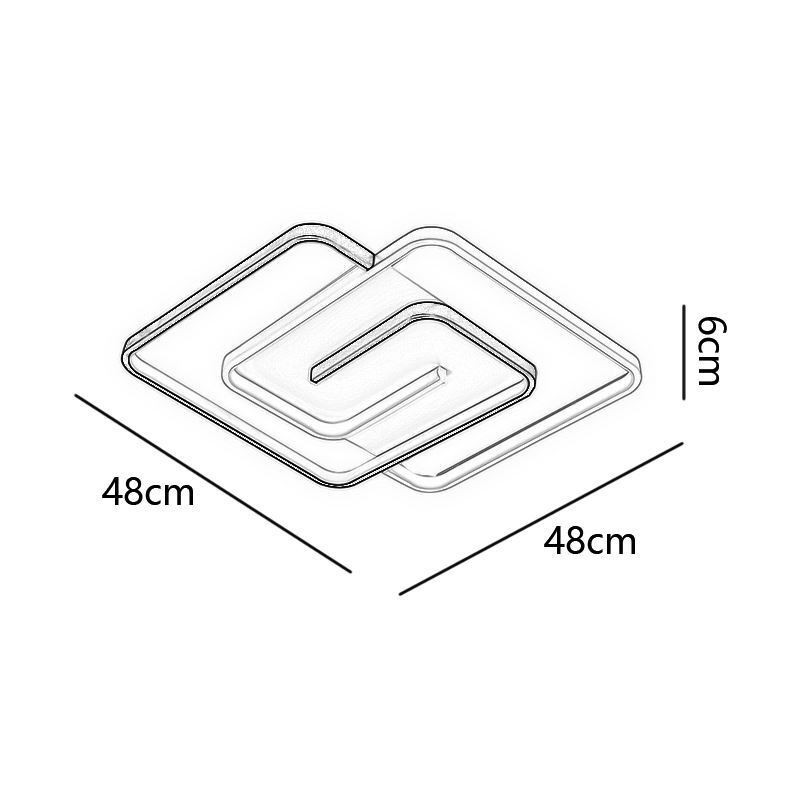 Flush Mount Acrylic Wrap Square Ceiling Light