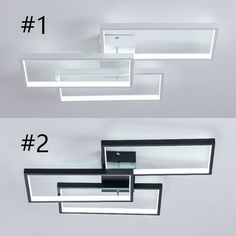 Flush Mount Acrylic Geometric Rectangular Ceiling Light