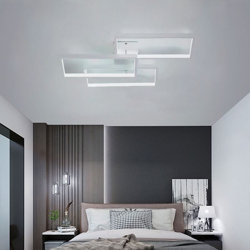 Flush Mount Acrylic Geometric Rectangular Ceiling Light