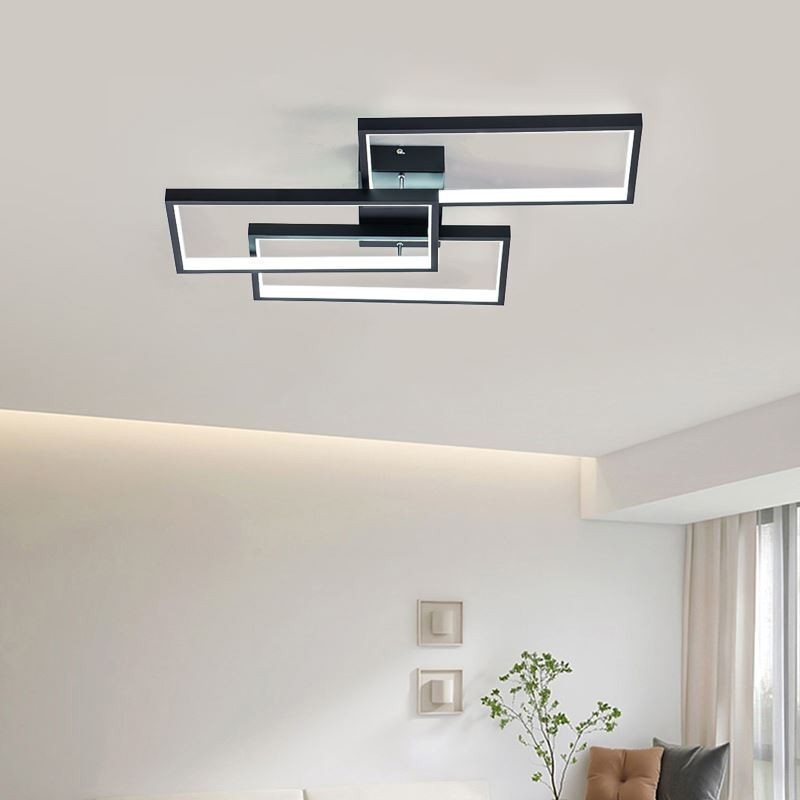 Flush Mount Acrylic Geometric Rectangular Ceiling Light