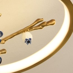 Flush Mount Copper Art Branch Plum Blossom Ceiling Light