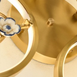 Flush Mount Copper Art Branch Plum Blossom Ceiling Light