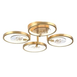 Flush Mount Acrylic Copper Art Printing Ceiling Light