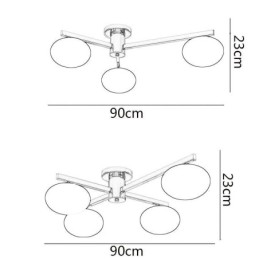 Nordic Glass Flush Mount Creative Wrought Iron Ceiling Light