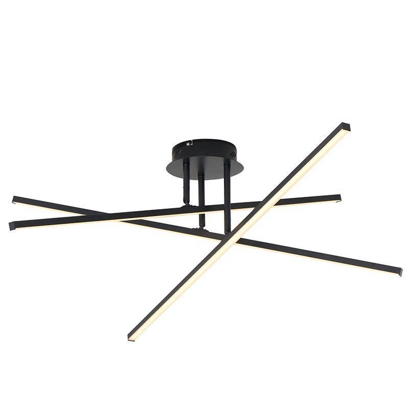 Modern Simple Flush Mount Aluminum Art Strip Ceiling Light