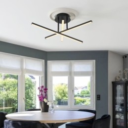 Modern Simple Flush Mount Aluminum Art Strip Ceiling Light