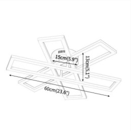 Minimalist Flush Mount Aluminum Art Windmill Ceiling Light