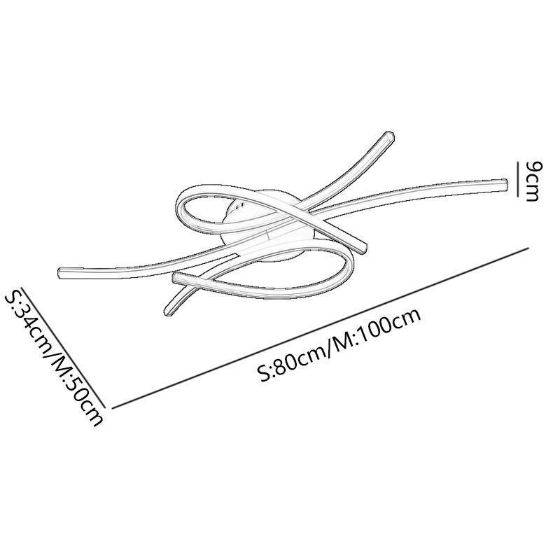 Minimalist Flush Mount Aluminum Art Butterfly Ceiling Light