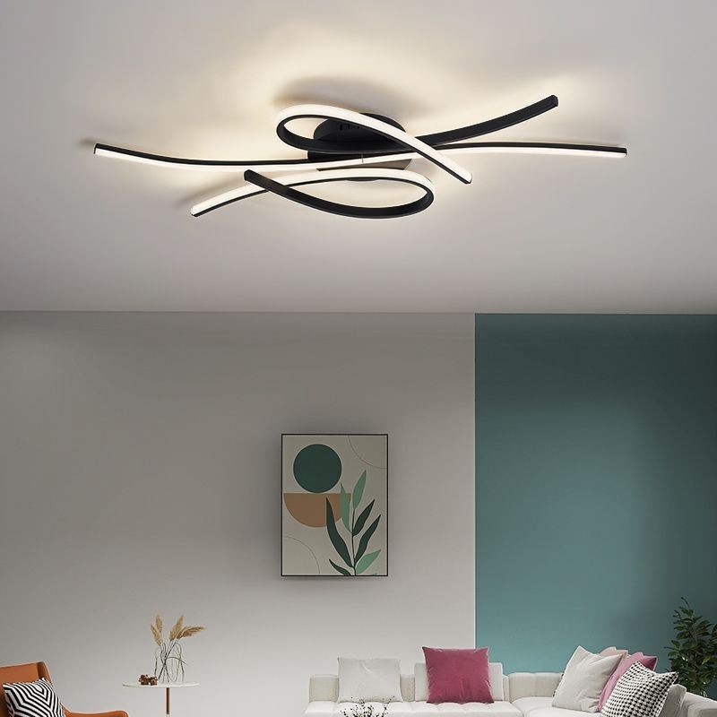 Minimalist Flush Mount Aluminum Art Butterfly Ceiling Light