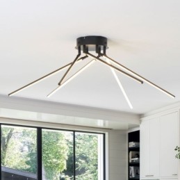 Creative Flush Mount Aluminum Art Windmill Ceiling Lamp