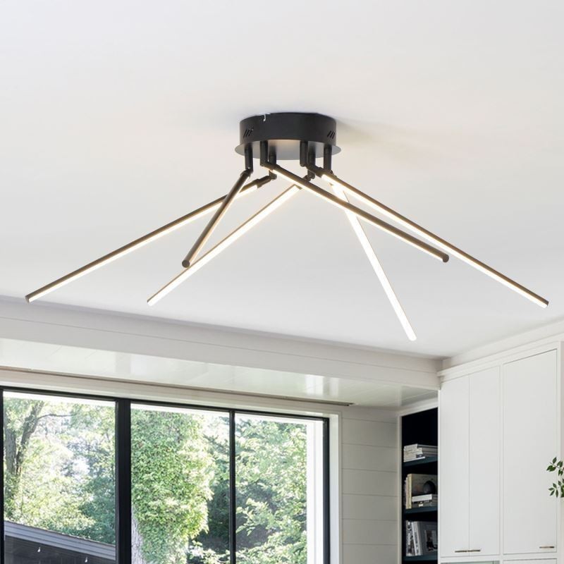 Creative Flush Mount Aluminum Art Windmill Ceiling Lamp