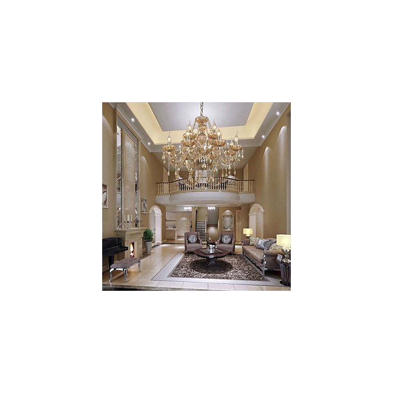 Chandelier Crystal Luxury Modern 2 Tiers Living 12 Lights