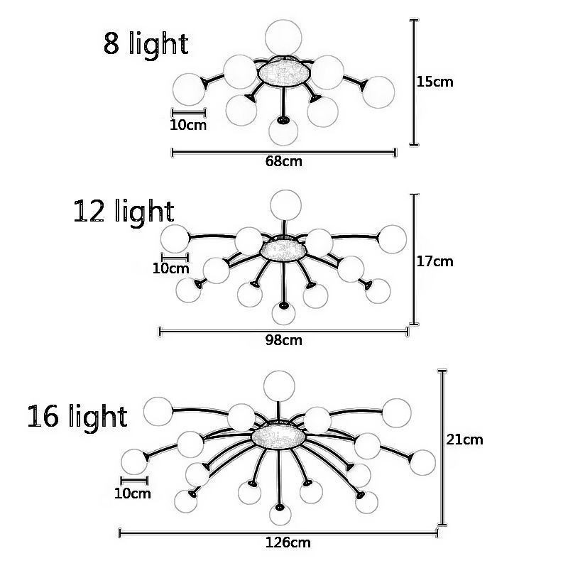 Modern Flush Mount Black Ceiling Light Decorative Light Fixture