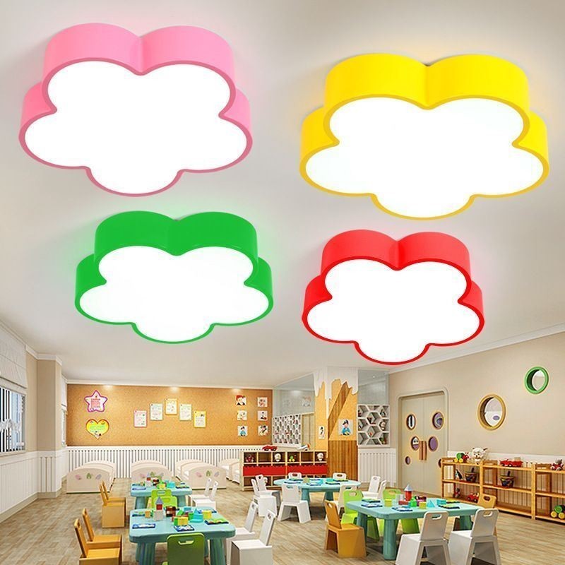 Cartoon Ceiling Light Modern Flower Flush Mount