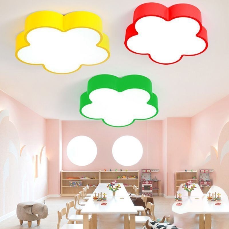 Cartoon Ceiling Light Modern Flower Flush Mount