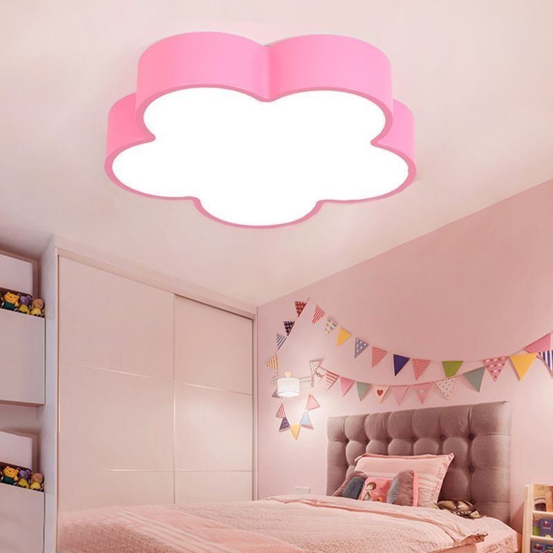 Cartoon Ceiling Light Modern Flower Flush Mount