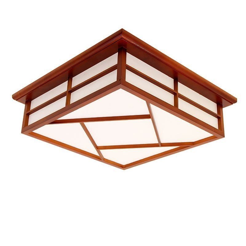 Retro Style Ceiling Light Square Flush Mount