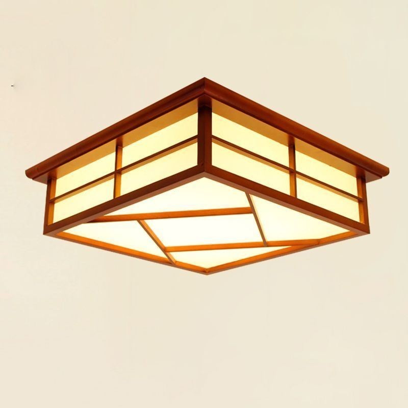 Retro Style Ceiling Light Square Flush Mount