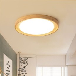 Modern Ceiling Light Wooden Acrylic Round Ceiling Light