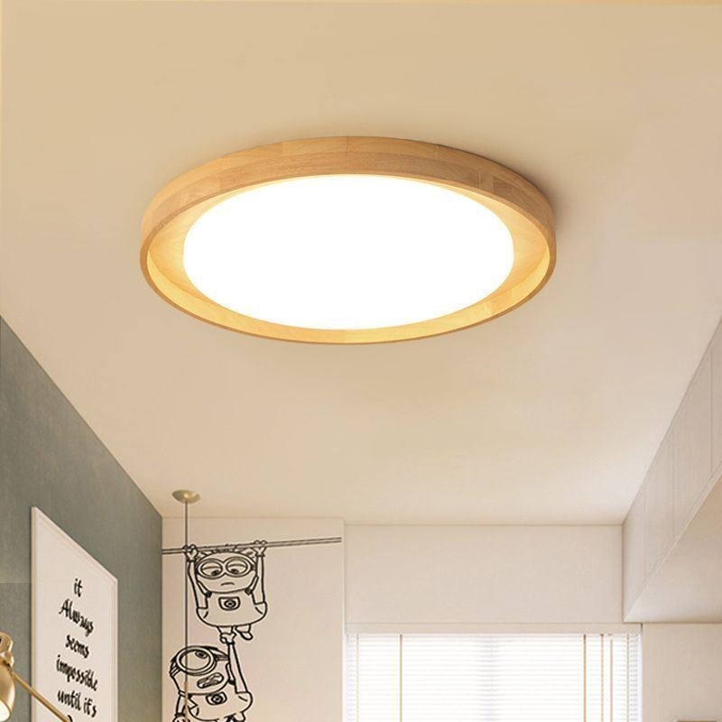 Modern Ceiling Light Wooden Acrylic Round Ceiling Light