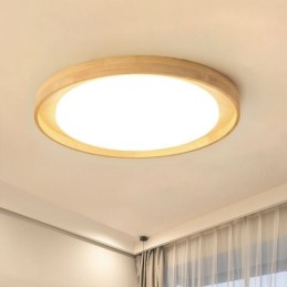 Modern Ceiling Light Wooden Acrylic Round Ceiling Light