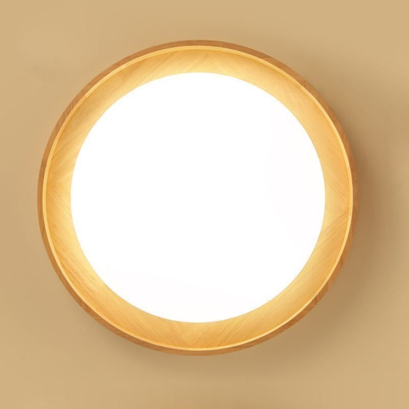 Modern Ceiling Light Wooden Acrylic Round Ceiling Light
