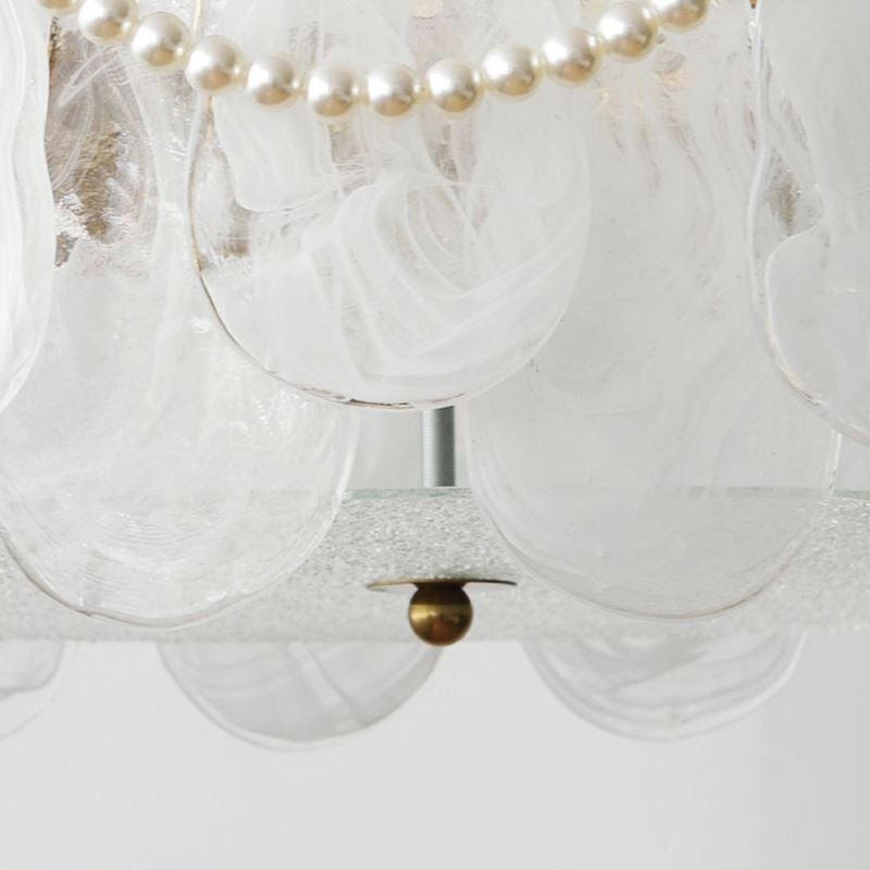 European Iron Ceiling Light Elegant Glass Ceiling Lamp