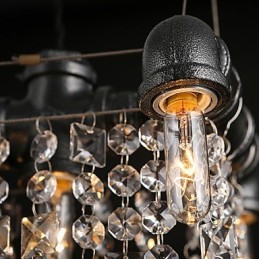Chandelier Mini Style Rustic Lodge Retro Metal