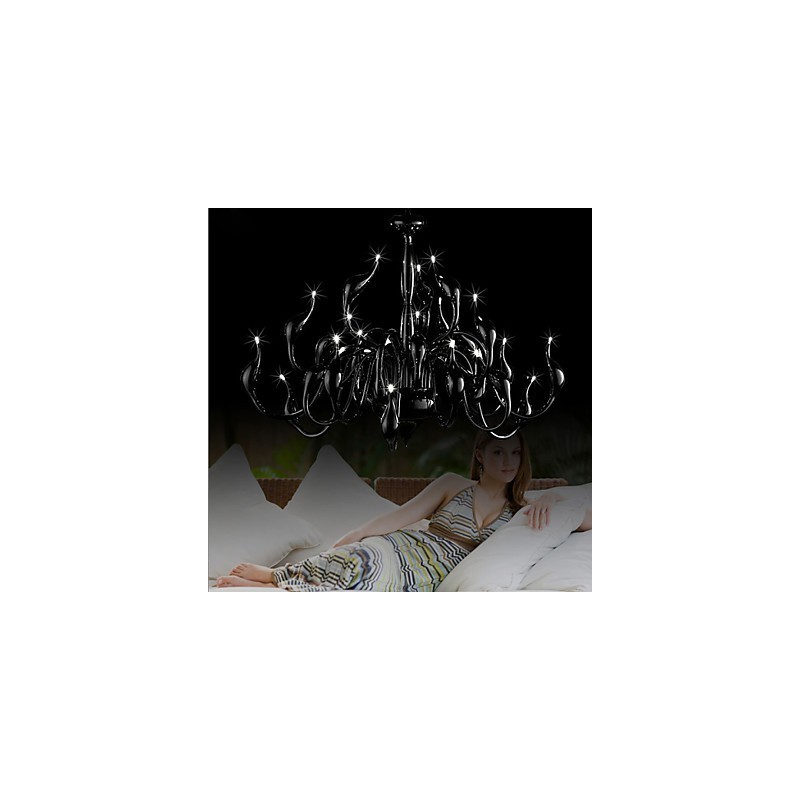 Modern Chandelier Light 24 Lights G4 Black Painting