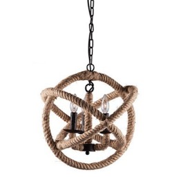 Country Mini Style Painting Metal Chandelier