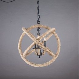 Country Mini Style Painting Metal Chandelier