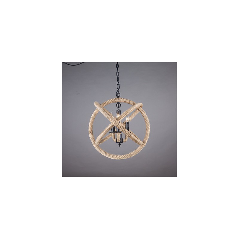 Country Mini Style Painting Metal Chandelier