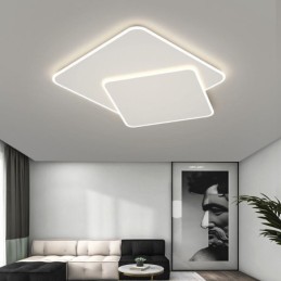 Modern Flush Mount Geometric Square Ceiling Light