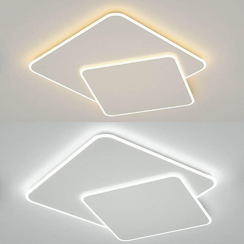 Modern Flush Mount Geometric Square Ceiling Light