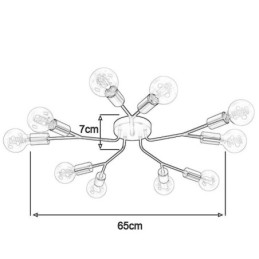 Modern Ceiling Light Fixture Black Vintage Chandelier