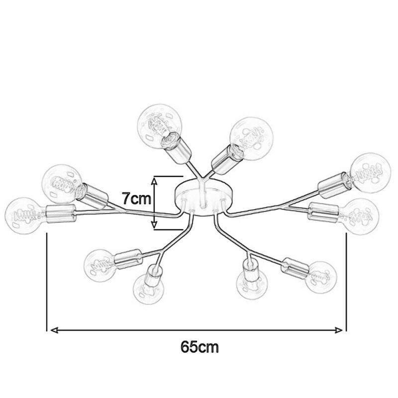 Modern Ceiling Light Fixture Black Vintage Chandelier