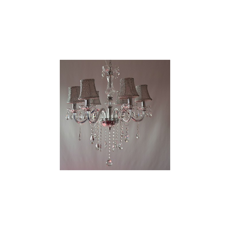 Modern Luxury 6 Lights Chandelier In Crystal Decoration