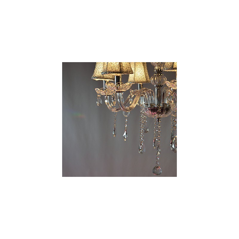 Modern Luxury 6 Lights Chandelier In Crystal Decoration