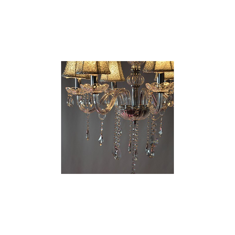 Modern Luxury 6 Lights Chandelier In Crystal Decoration