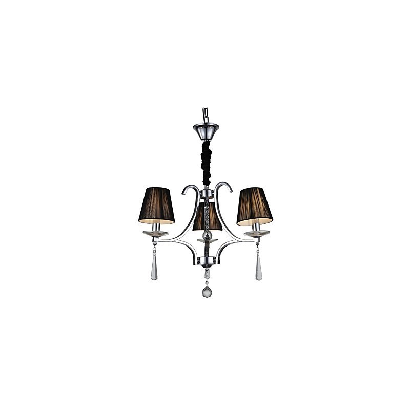 Modern Contemporary Crystal Chrome Metal Chandelier