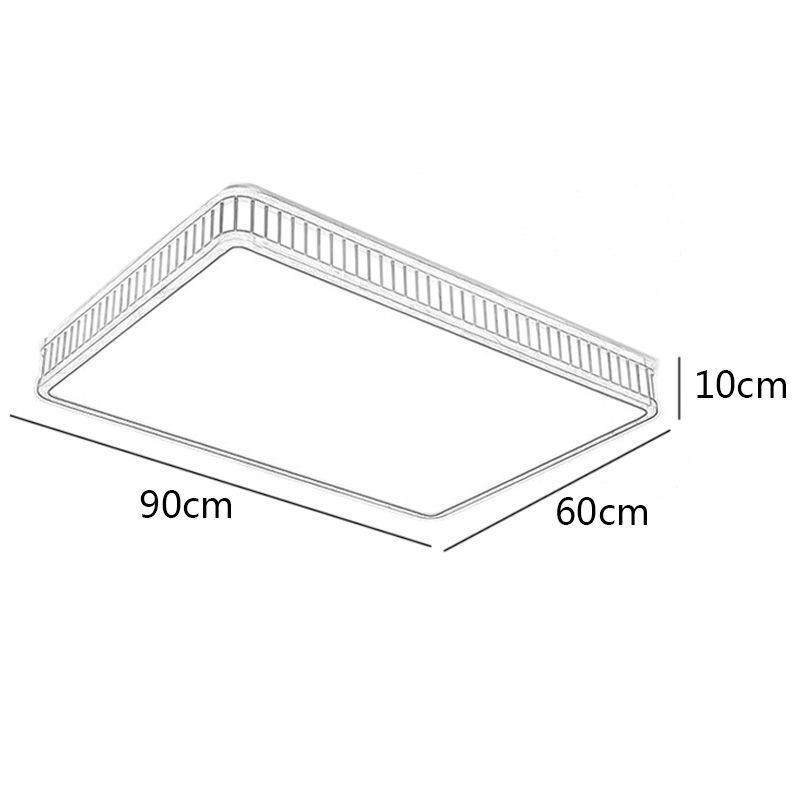 Japanese Acrylic Ceiling Light Rectangular Rubber Wood Ceiling Light