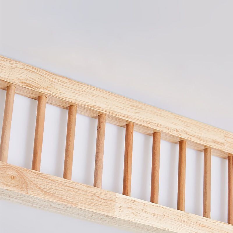 Japanese Acrylic Ceiling Light Rectangular Rubber Wood Ceiling Light