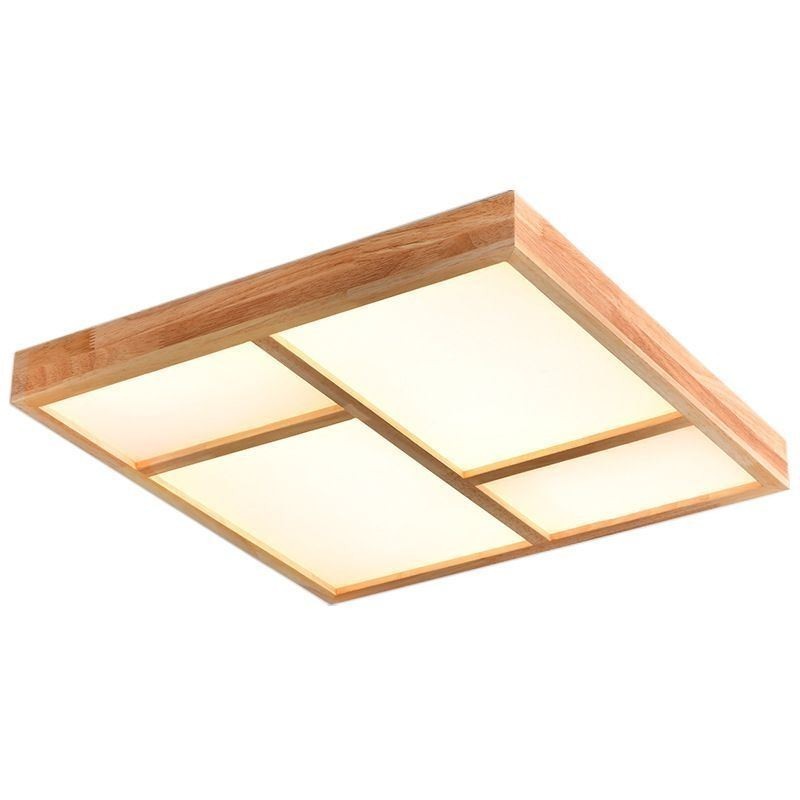 Japanese Acrylic Ceiling Light Geometric Wood Ceiling Lamp
