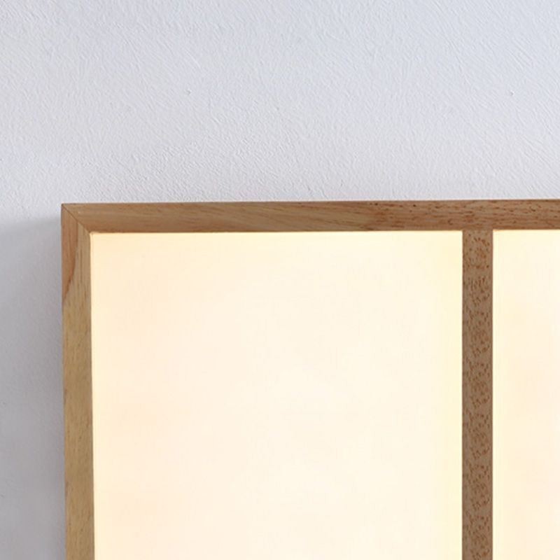 Japanese Acrylic Ceiling Light Geometric Wood Ceiling Lamp