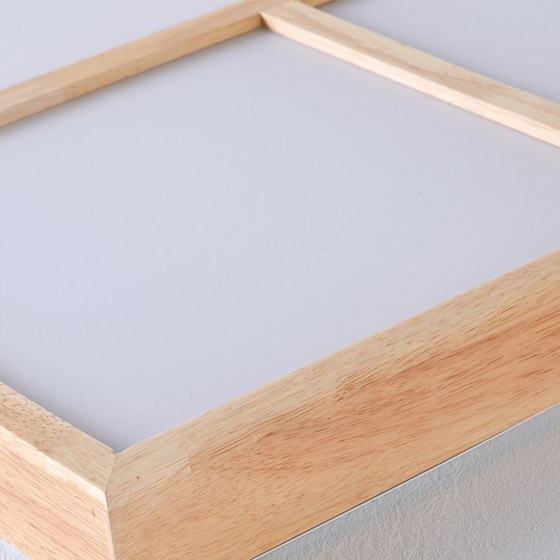 Japanese Acrylic Ceiling Light Geometric Wood Ceiling Lamp