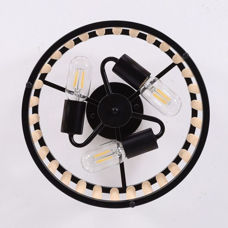 3 Light Ceiling Lighting Wood Bead Ceiling Lampway Foyer