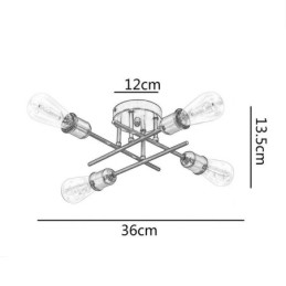 Flush Mount Ceiling Light Fixture 4 Light Socket